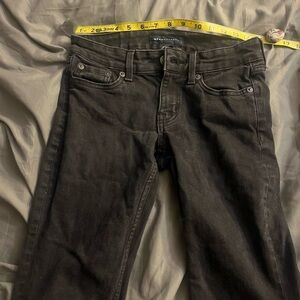 Black Women's flare skinny lace up jeans